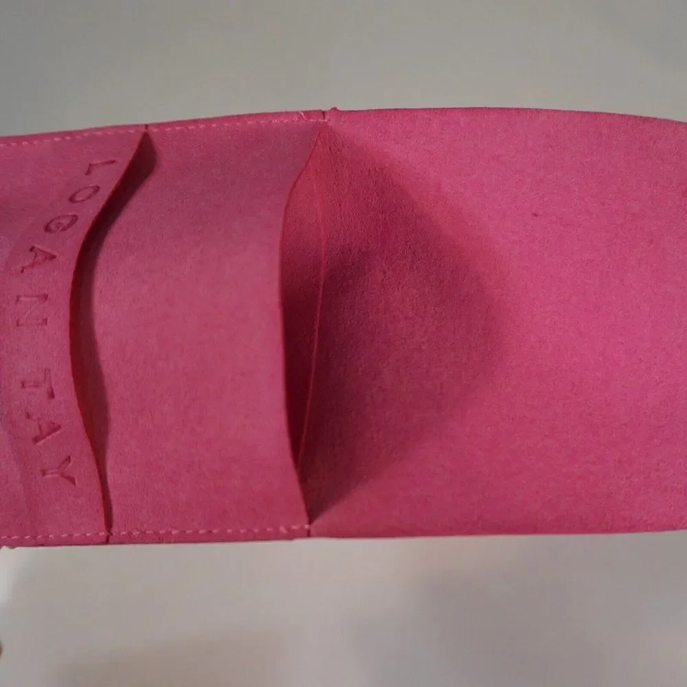 Logan Tay Barbie Pink Faux Suede Jewelry Pouch Storage Travel Bag 4 x 3.75 in